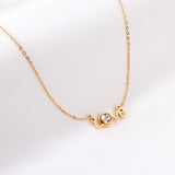 Accesorios de amor de acero inoxidable, collar con colgante de circonia cúbica para mujer, collares que no se decoloran, joyería para fiesta y boda 