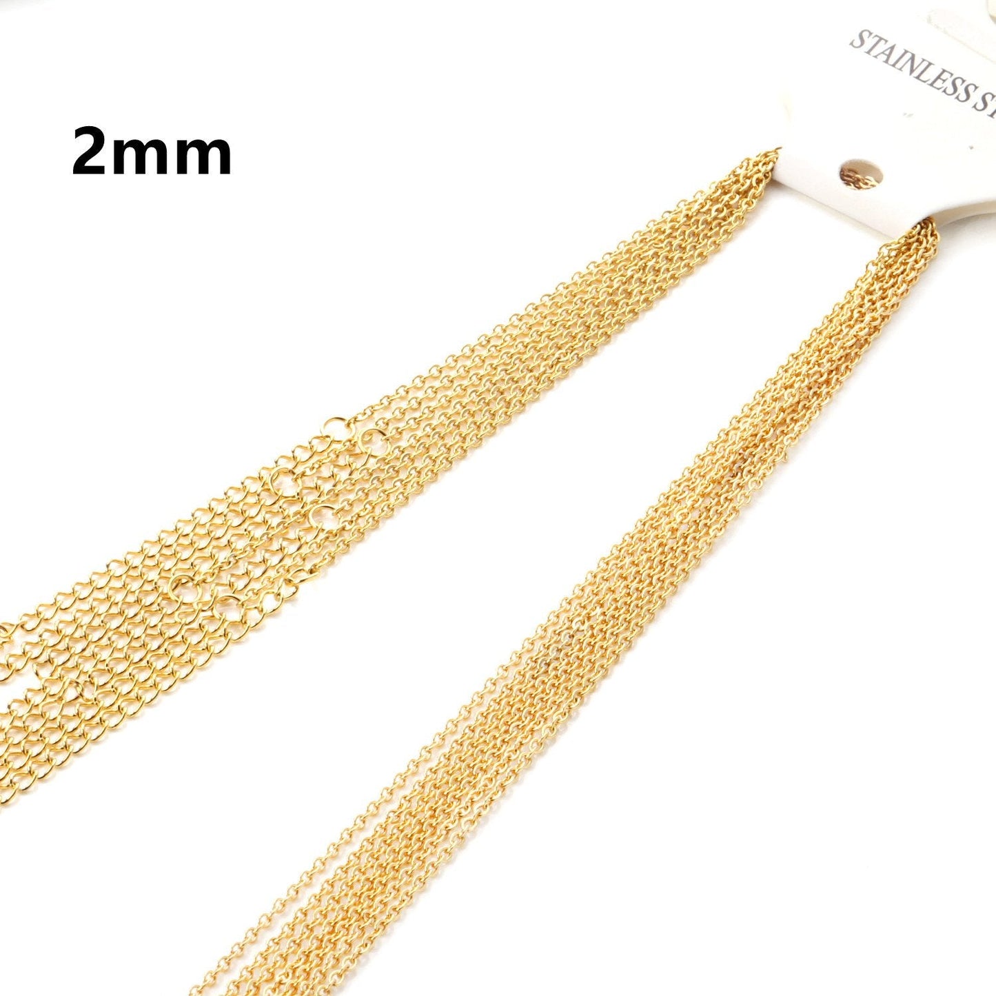 ASON 10Pcs/lot Stainless Steel 45cm+5cm Extension Chain Link Ladies Necklace Jewelry Accessories Gold Silver Color Long Necklace asonjewelry