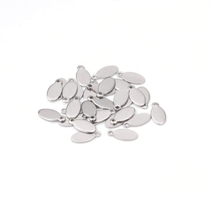 ASON 100pcs/lot Classic Stainless Steel Water Drop Pendants Charms Jewelry Accessories for Bracelet Anklet DIY Jewelry Making