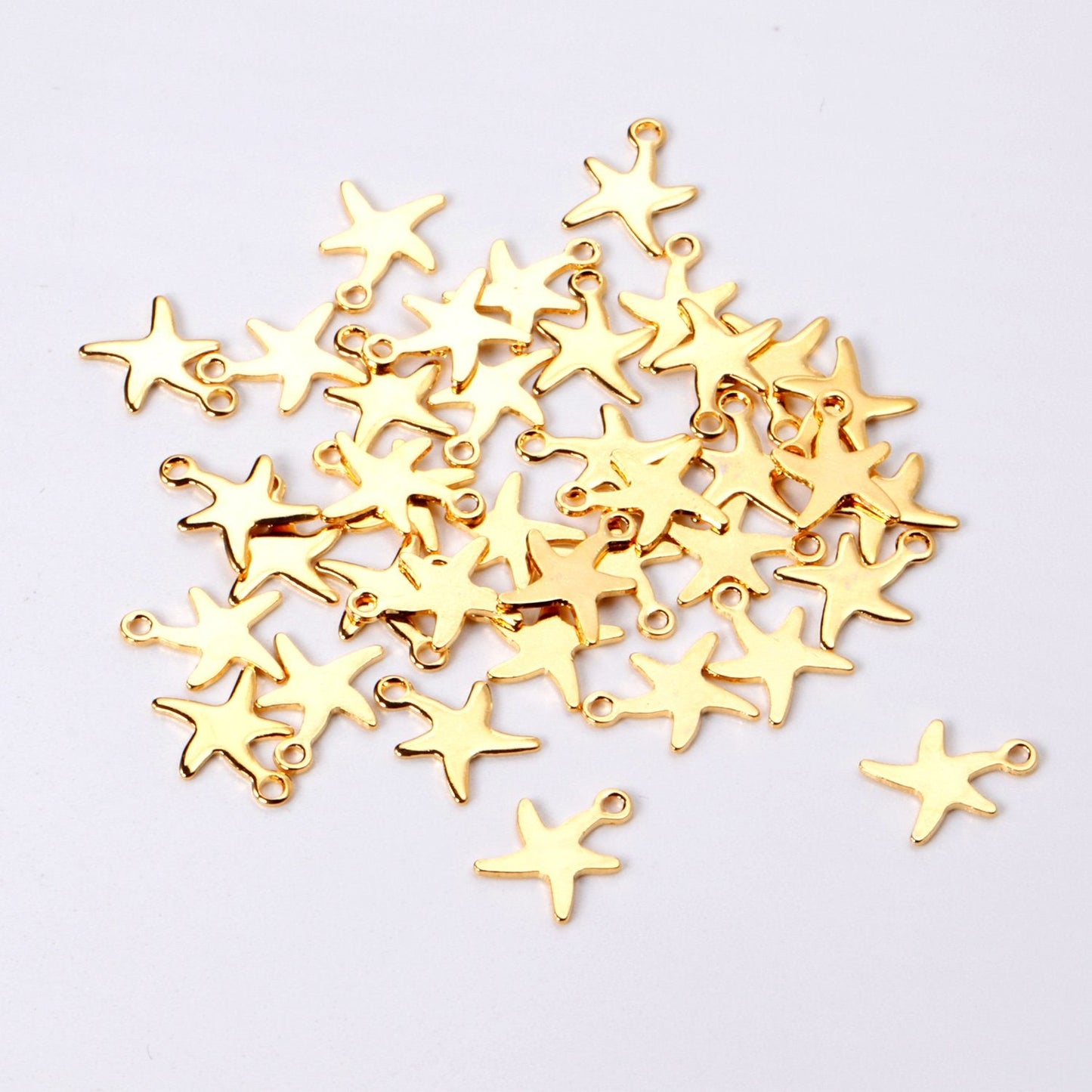 ASON 100Pcs/Lots Perforated star Charms 316L Stainless Steel Geometry Fashion For Necklace Bracelet DIY Jewelry Making Supplies asonjewelry