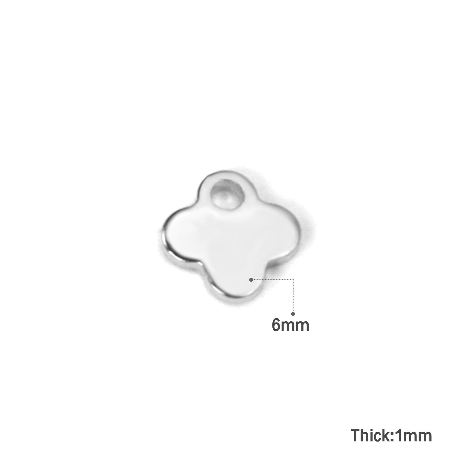 ASON 100pcs/lot Fashion Flower Pendant With Holes Stainless Steel For Necklace Bracelet DRY Handmade Jewelry Making Supplies asonjewelry