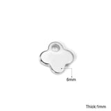 ASON 100pcs/lot Fashion Flower Pendant With Holes Stainless Steel For Necklace Bracelet DRY Handmade Jewelry Making Supplies