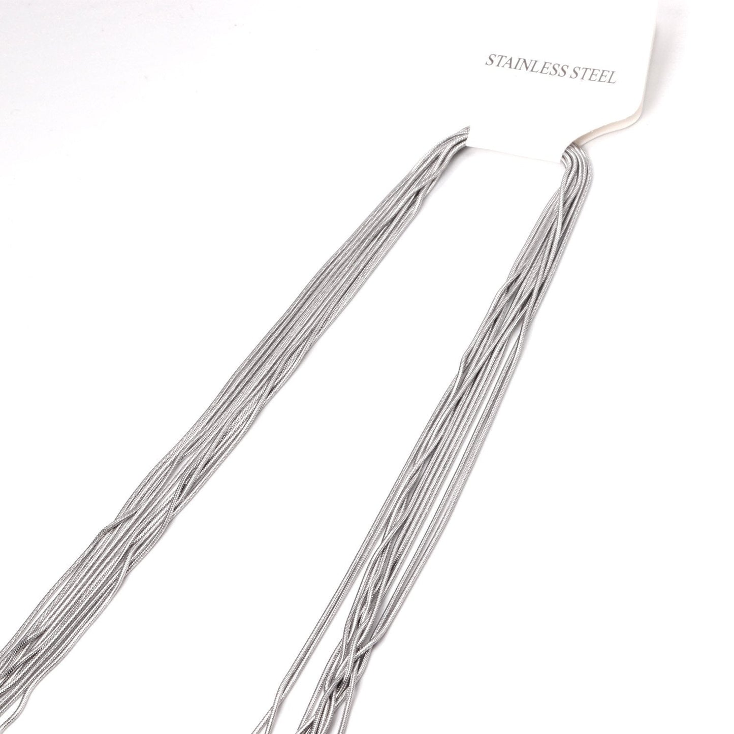 ASON 10pcs/Lot Snake Long Chains Necklace Women Accessories Stainless Steel 1mm 45cm/50cm/55cm/60cm For Jewelry Making Wholesale asonjewelry