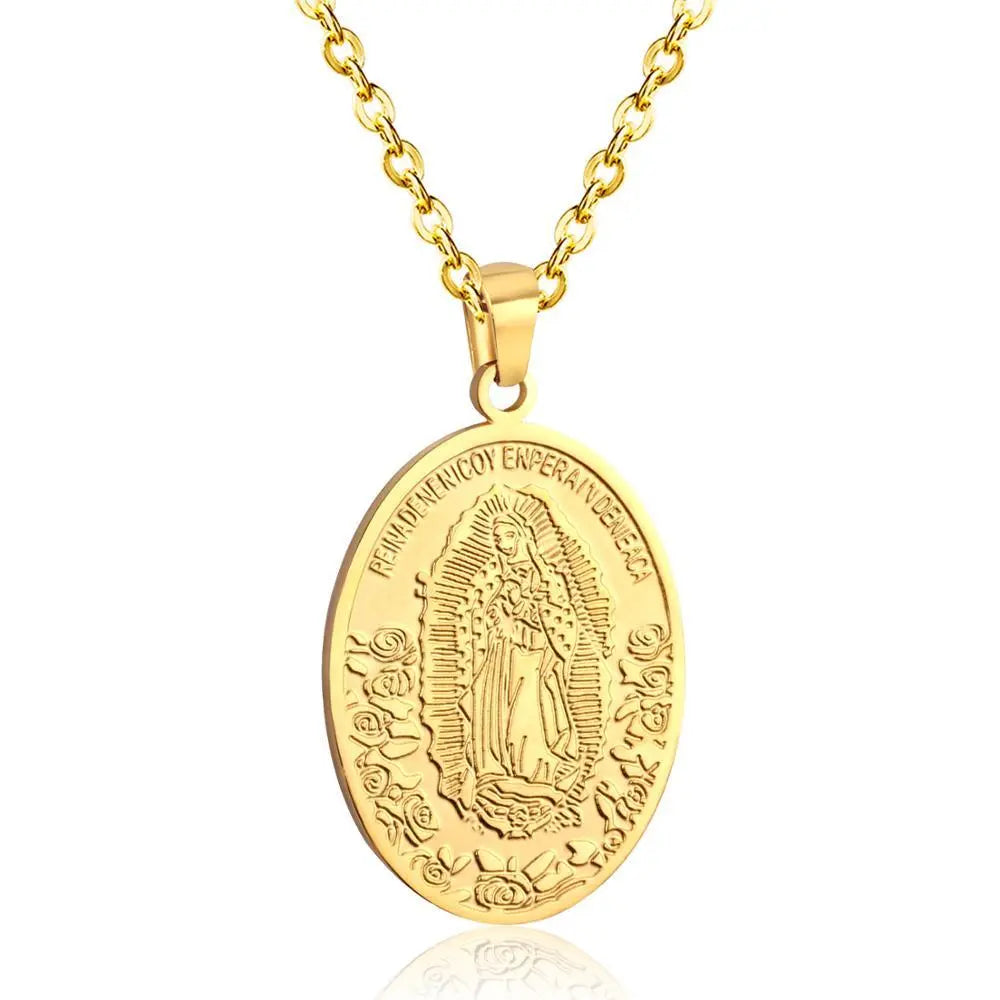 Choker Religion Stainless Steel Pendant Necklace For Men/Women Link Chain Necklace collares de moda 2020 Jewelry asonjewelry