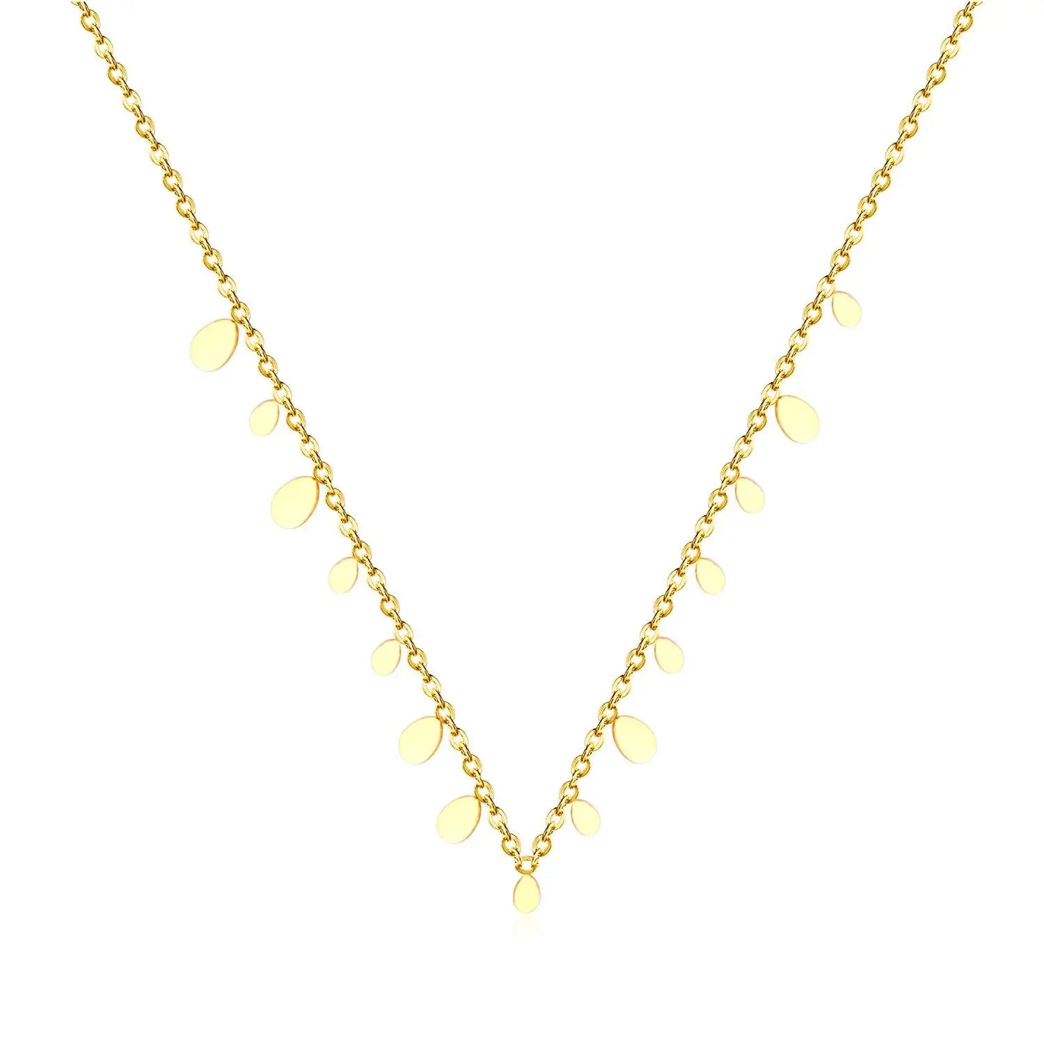 Water Drop Pendant Stainless Steel Necklace Jewelry Women's Chains Necklaces Collars Accessories Party 2020 Hot asonjewelry