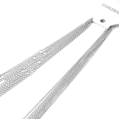 ASON 10Pcs/lot Stainless Steel 45cm+5cm Extension Chain Link Ladies Necklace Jewelry Accessories Gold Silver Color Long Necklace asonjewelry