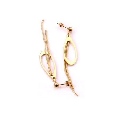 korean style Jewellery 2020 Water Drop Stainless Steel Jewelry Earring Set For Women aretes de mujer Brincos asonjewelry