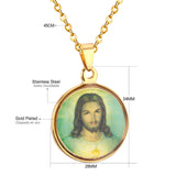 Stainless Steel Pendant Necklace Christianity Necklaces Man Jewelry-106001G
