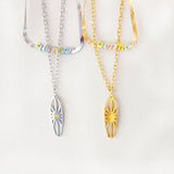 Flat Snake Chain 18K Gold Plated Color Double Layer Necklaces Summer Jewelry For Woman Pendients Design Collier