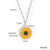 Best Friend Necklace Collars  316L Stainless Steel Geometric Flowers Pendant Necklace Women Girl Accessories