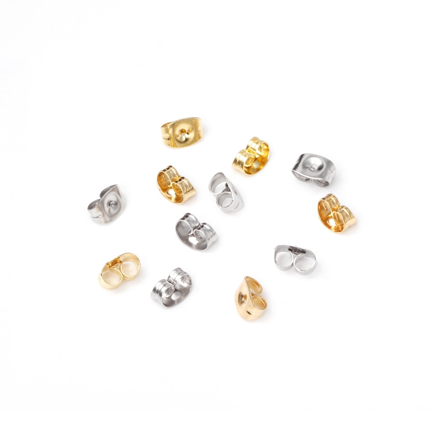 ASON 1000pcs Silver Color Earring Back Plug Earring Setting Base for Ear Stud Jewelry Accessories DIY Jewellery Making Supplies asonjewelry