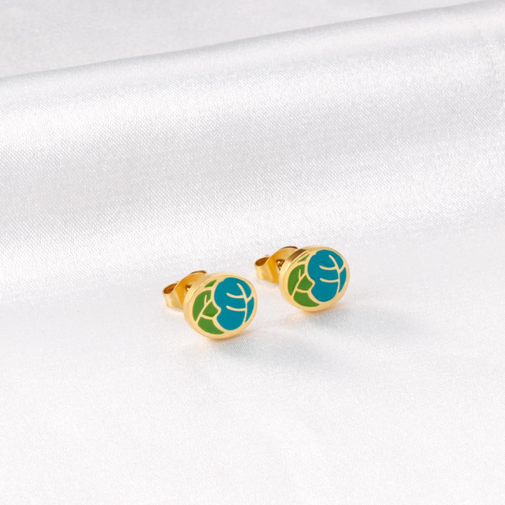 ASON Cute Vegetable Shape Cartoon Earrings 316L Stainless Steel Unusual Small Stud Earrings for Women Fashion Jewelry asonjewelry