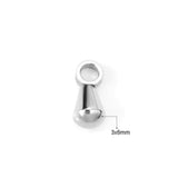 ASON 100 pzas/lote 316L cuentas de extremo de gota de agua de acero inoxidable para DIY extensor cadena fabricación de joyería de colgantes accesorios