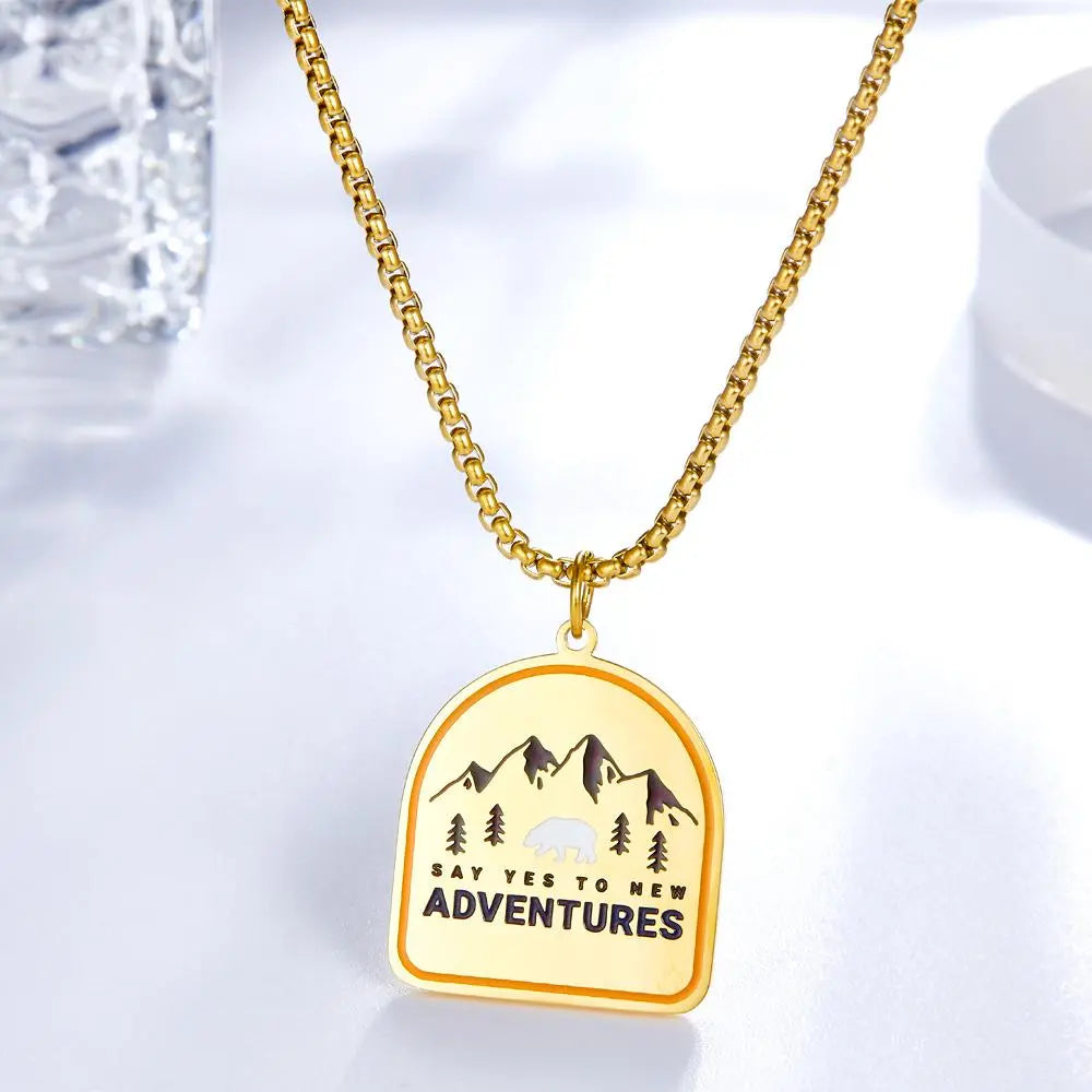 Punk Style Geometric Pendant Necklaces For Men Trendy Friendship Party Jewelry Neck Pendant Chain colar masculino 2022 asonjewelry