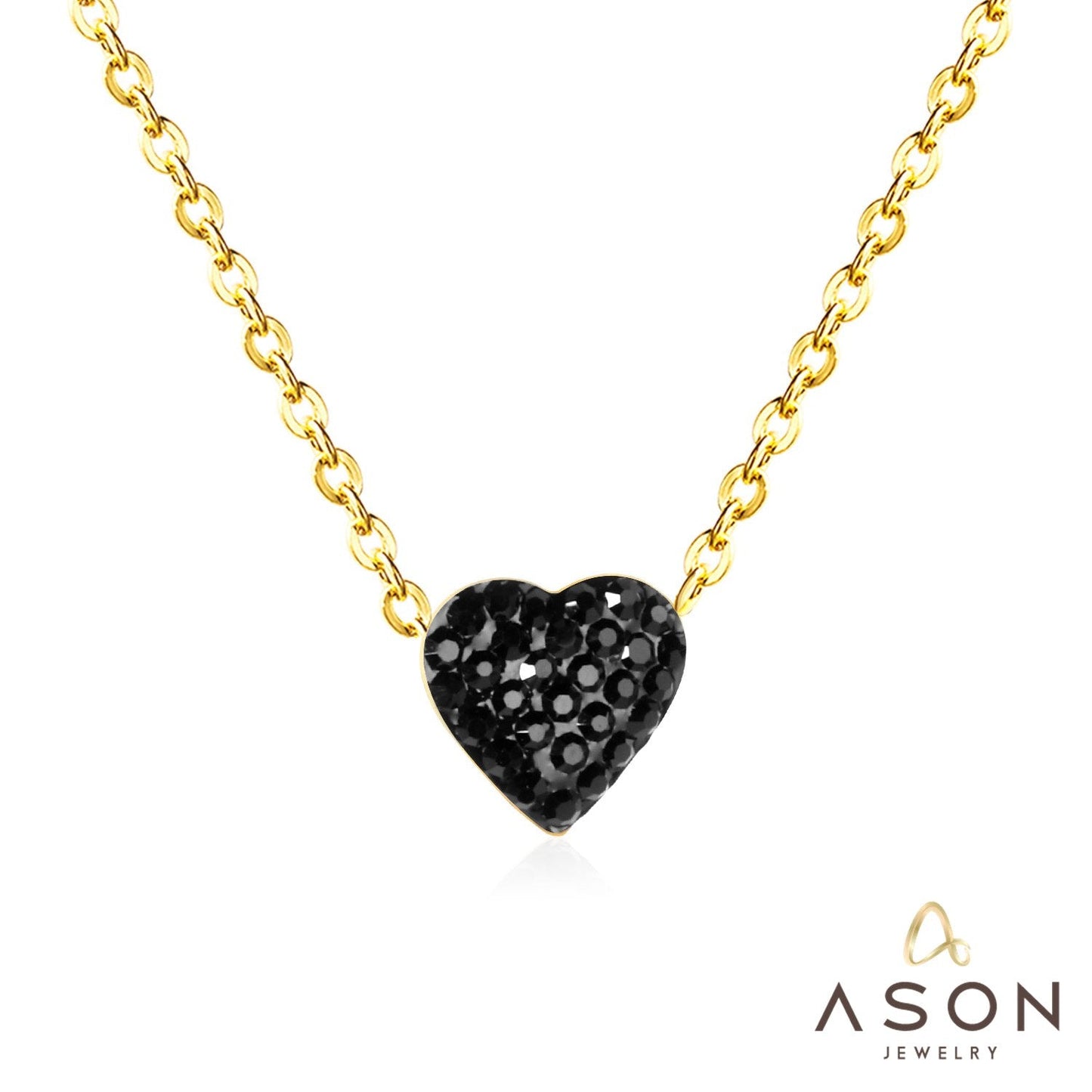 ASON Clay Heart Pendant Necklaces 12 Colors Stainless Steel Gold Color Chains Necklaces Lover's Party Wedding Gift Chokers asonjewelry