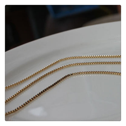 ASON Stainless Steel Chains Wholesale 10Pcs/lots Gold Black Rose Silver Color Width Long Chains Necklace DIY Jewelry Box Chains asonjewelry