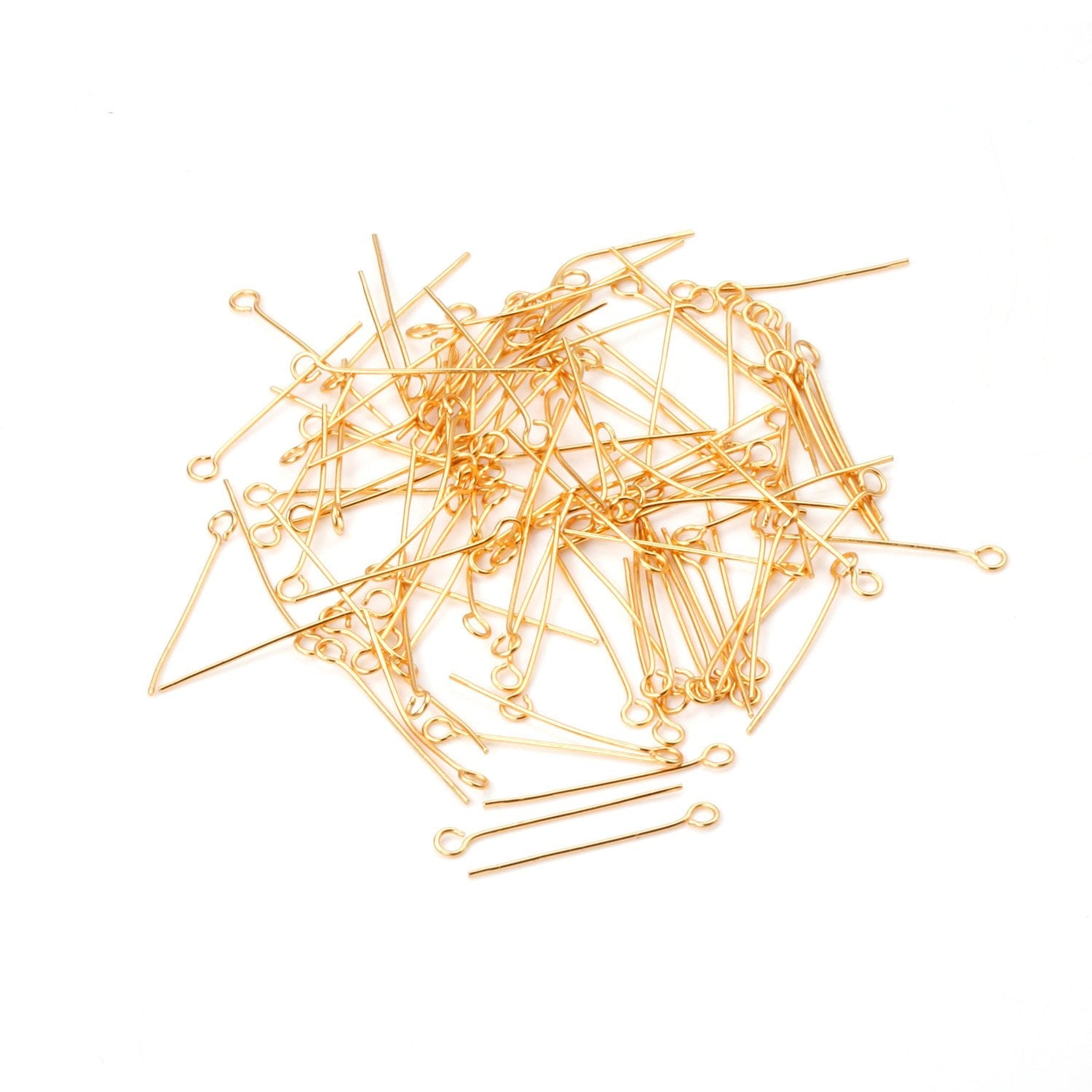 ASON 500pcs/lot Gold/Silver Color Stainless Steel Eye Pin Head Pins Findings Needles Accessories for DIY Jewelry Making Supplies asonjewelry