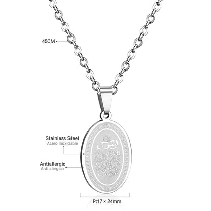 Muslim Scriptures Pendant Necklace Gold-color Necklace Women Jewelry asonjewelry