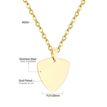 Gothic Fashion Gold Heart Pendant Necklace For Men Women Jewelry Stainless Steel Chain Necklaces Collares Collier asonjewelry