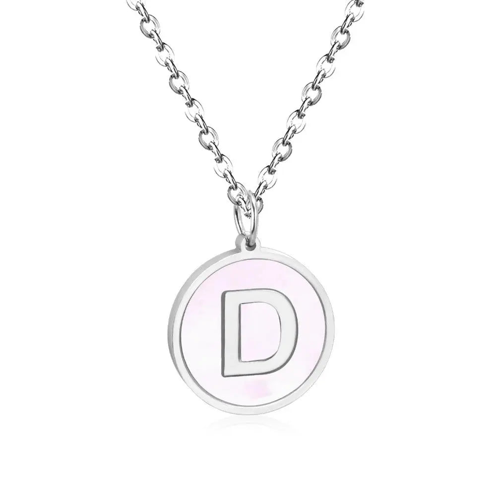 New and Hot 316L Stainless Steel Alphabet Pendant Necklace 26 Letters A-Z Choker Necklaces Jewelry asonjewelry