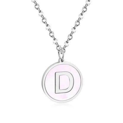 New and Hot 316L Stainless Steel Alphabet Pendant Necklace 26 Letters A-Z Choker Necklaces Jewelry asonjewelry