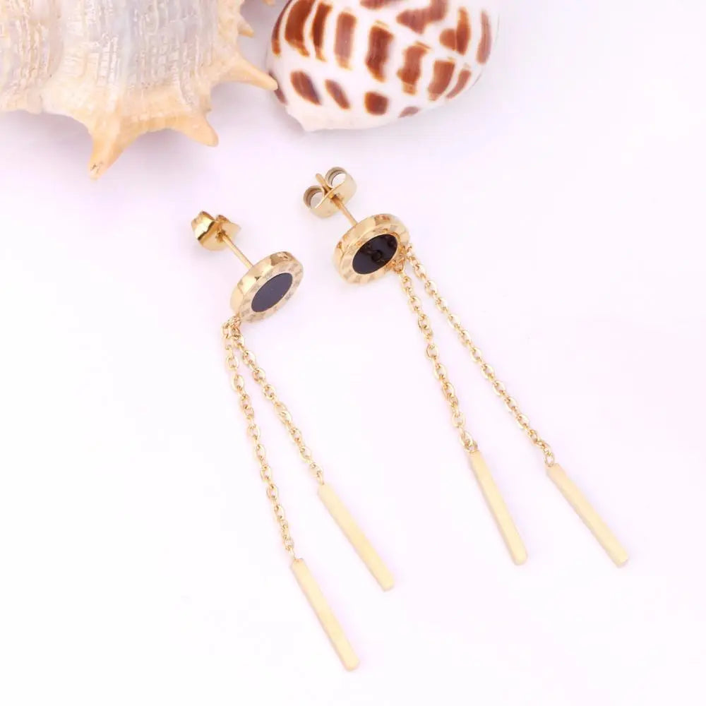 Tassel Stainless Steel Dangle Christmas Earrings For Women Fashion 2020 Earings Set Jewelry pendientes brincos bulk asonjewelry