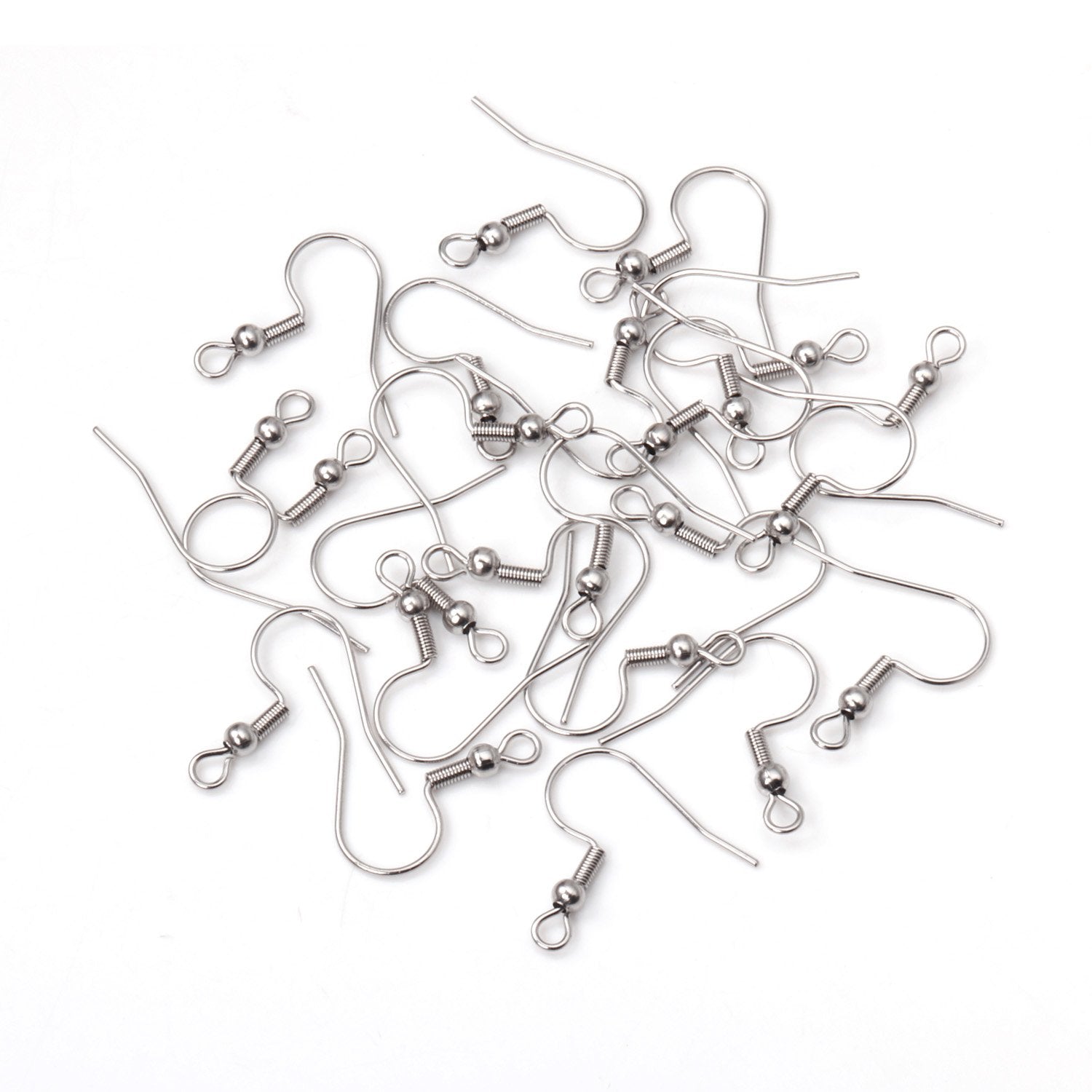 ASON 100 Gold/Silver Color Stainless Steel Earring Hooks,With Steel Ball Jewelry, Can Be Used For DIY Jewelry Making Accessories asonjewelry