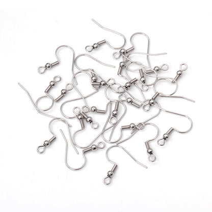 ASON 100 Gold/Silver Color Stainless Steel Earring Hooks,With Steel Ball Jewelry, Can Be Used For DIY Jewelry Making Accessories asonjewelry