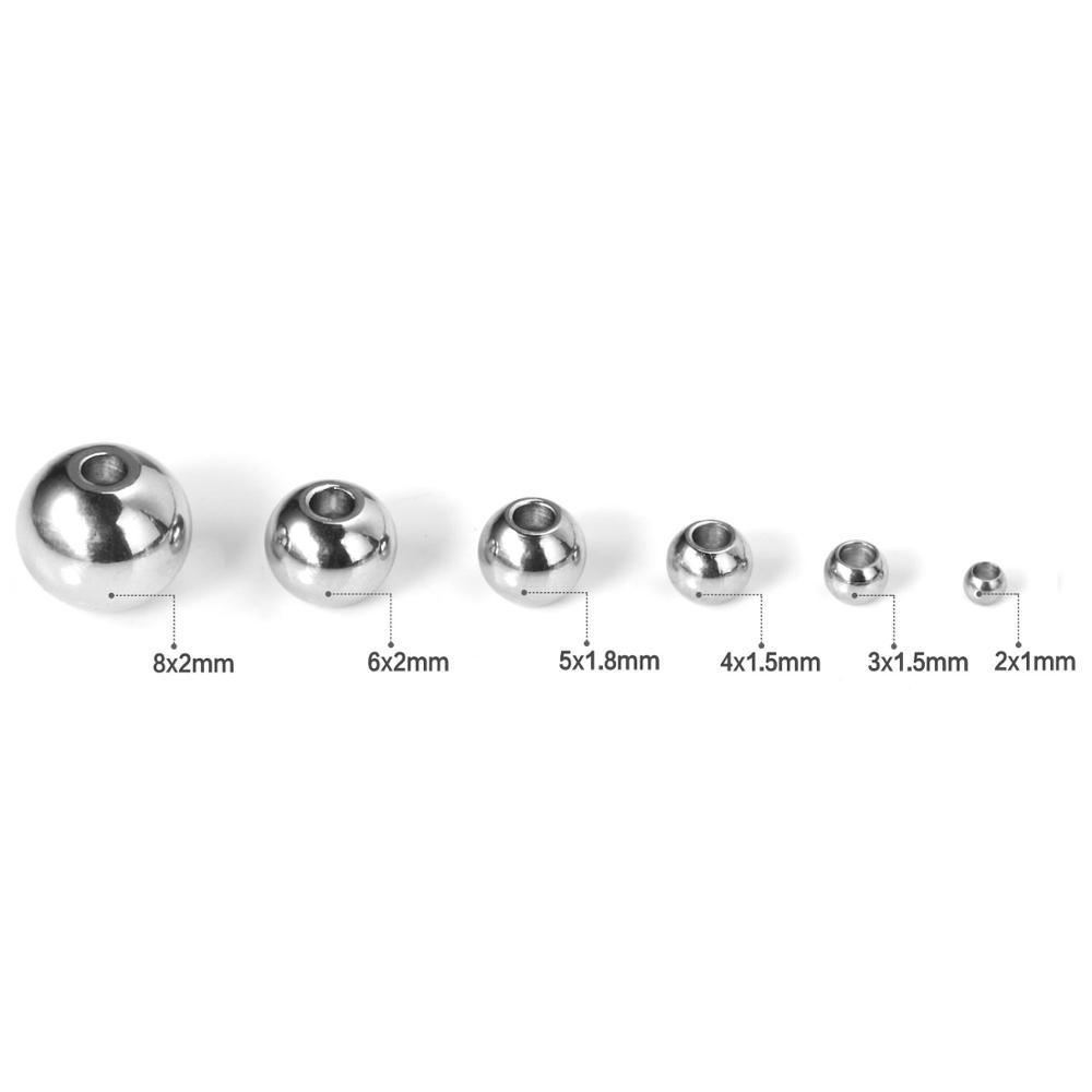 ASON 100pcs/Lot Gold/Silver Color Stainless Steel Spacer Beads Loose Ball for Necklace Bracelet DIY Jewelry Making Supplies asonjewelry