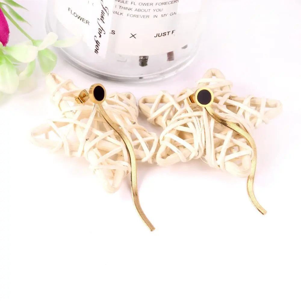 Korean Round Shell Stainless Steel Drop&Dangle Earring 2020 Earings Set For Women Fashion Jewelry Aretes Brincos asonjewelry