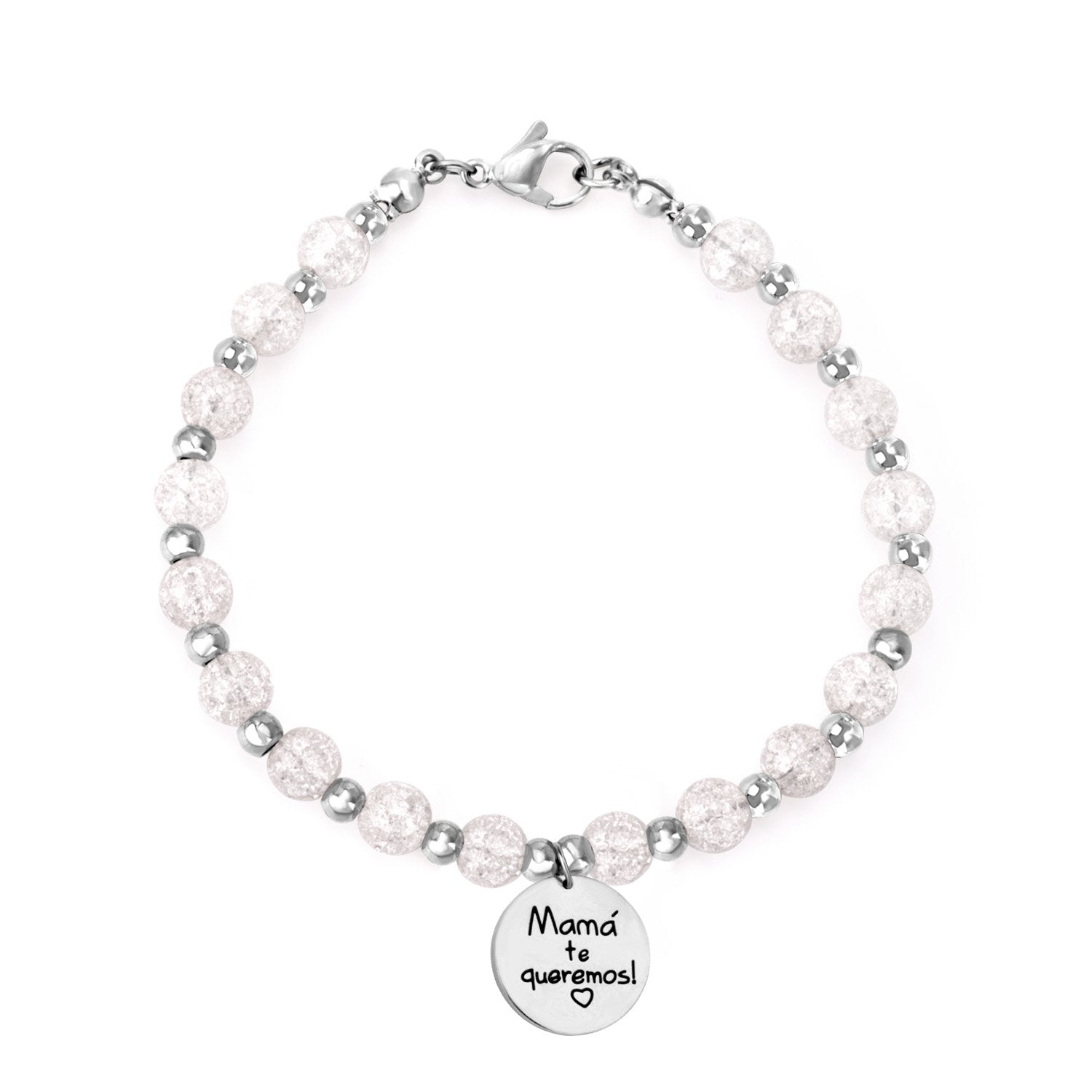 ASON Mixed Color Ball Beaded Engrave MaMa Bracelets Bangles Gold Color Stainless Steel For Women Birthday Mother's Day Gift asonjewelry