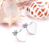ASON-pendientes de corazón de Color dorado para amantes, joyería de acero inoxidable con pasador de empuje hacia atrás, accesorios para fiesta 