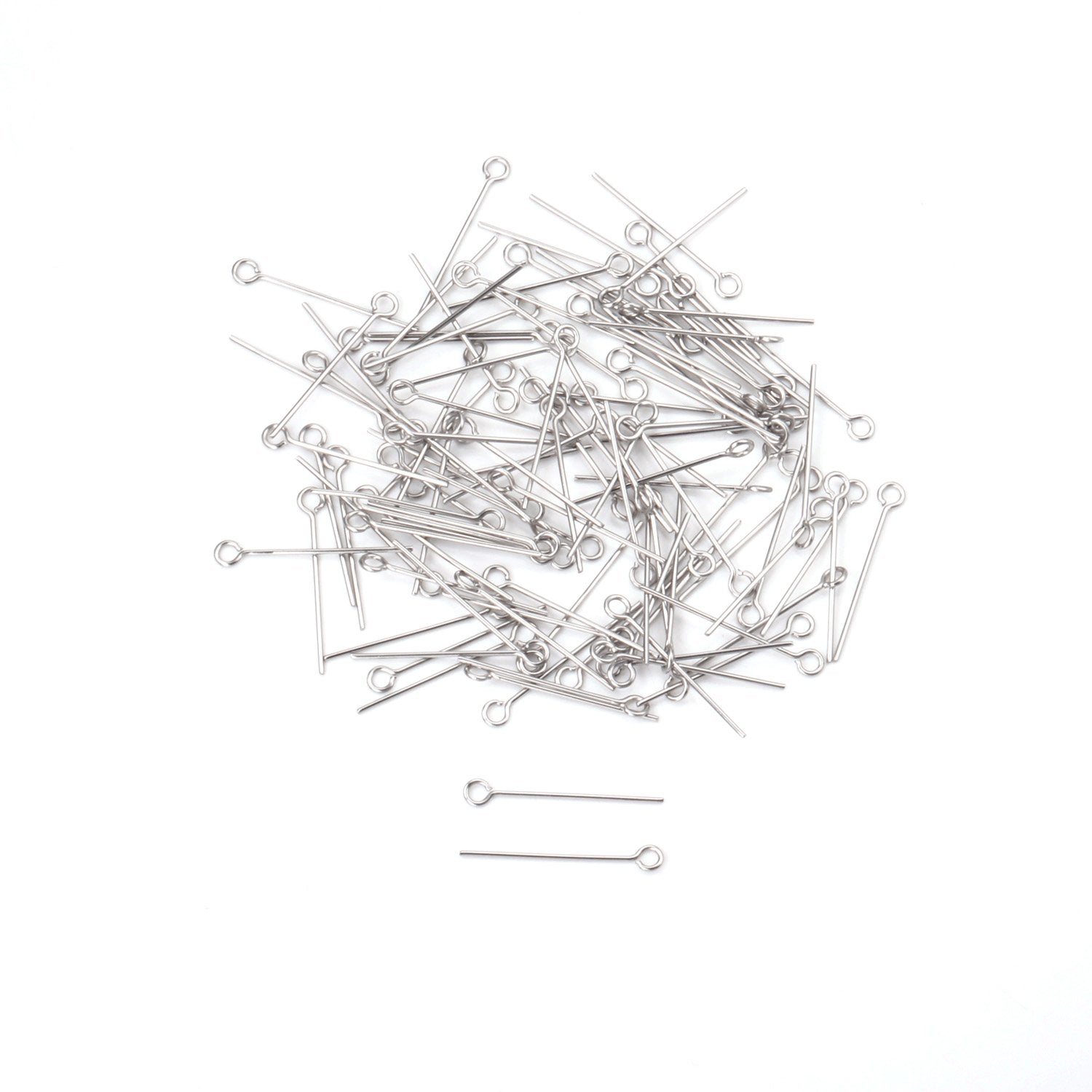 ASON 500pcs/lot Gold/Silver Color Stainless Steel Eye Pin Head Pins Findings Needles Accessories for DIY Jewelry Making Supplies asonjewelry