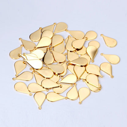 ASON 100pcs/lot Stainless Steel Oval Pendant Charm Wholesale Gold Silver Color For Necklace Bracelet Jewelry Making Supplies asonjewelry