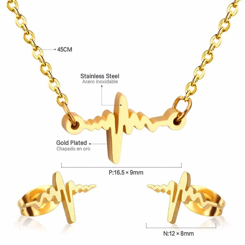 Fashion Gold Color Stainless Steel Jewelry Sets High quality 316L Accessories asonjewelry