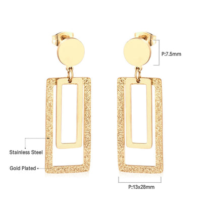 ASON Statement Long Tassel Geometry Dangle Piercing Drop Earrings Jewelry Stainless Steel For Women Accessories Wholesale asonjewelry