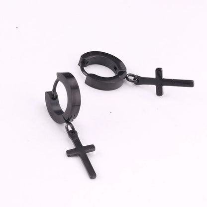 Hoop Earrings For Women Cross Fashion Jewelry Stainless Steel 2020 Earings Jewellery pendientes oorbellen Bricos asonjewelry