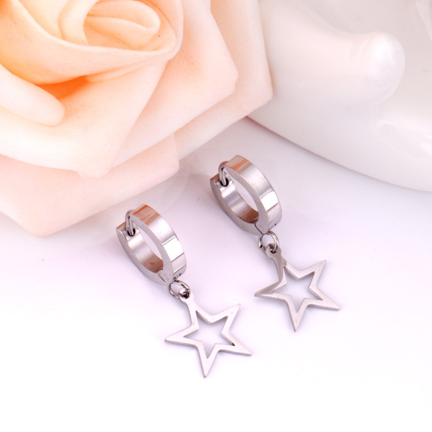 ASON Fashion 2022 Statement Drop Dangle Star Earrings for Women Stainless Steel Hanging Earring Set for Female Jewelry asonjewelry
