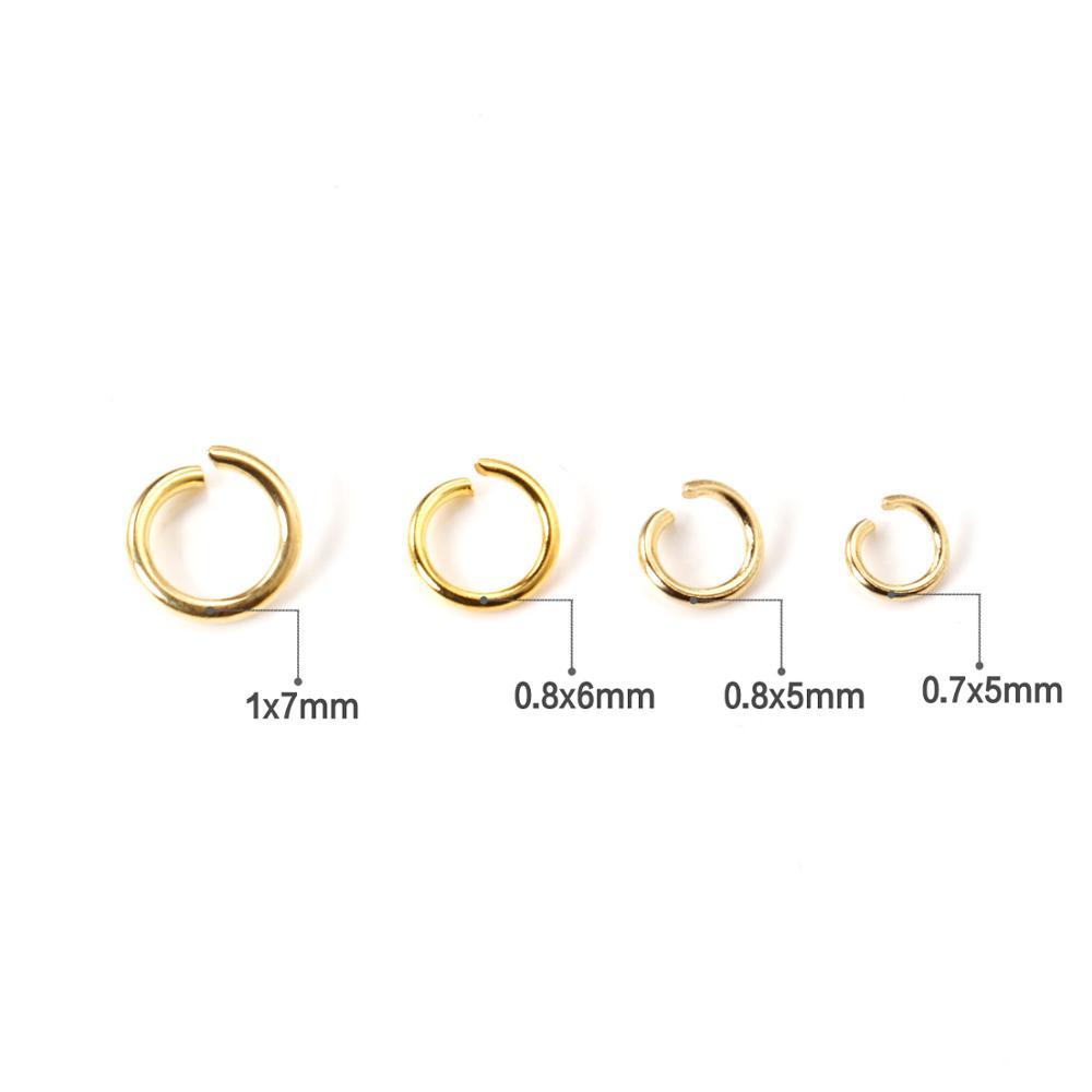 ASON 1000pcs/Lot Jump Rings Split Rings Connector Stainless Steel Gold Color For DIY Necklace Bracelet Jewelry Making Wholesale asonjewelry