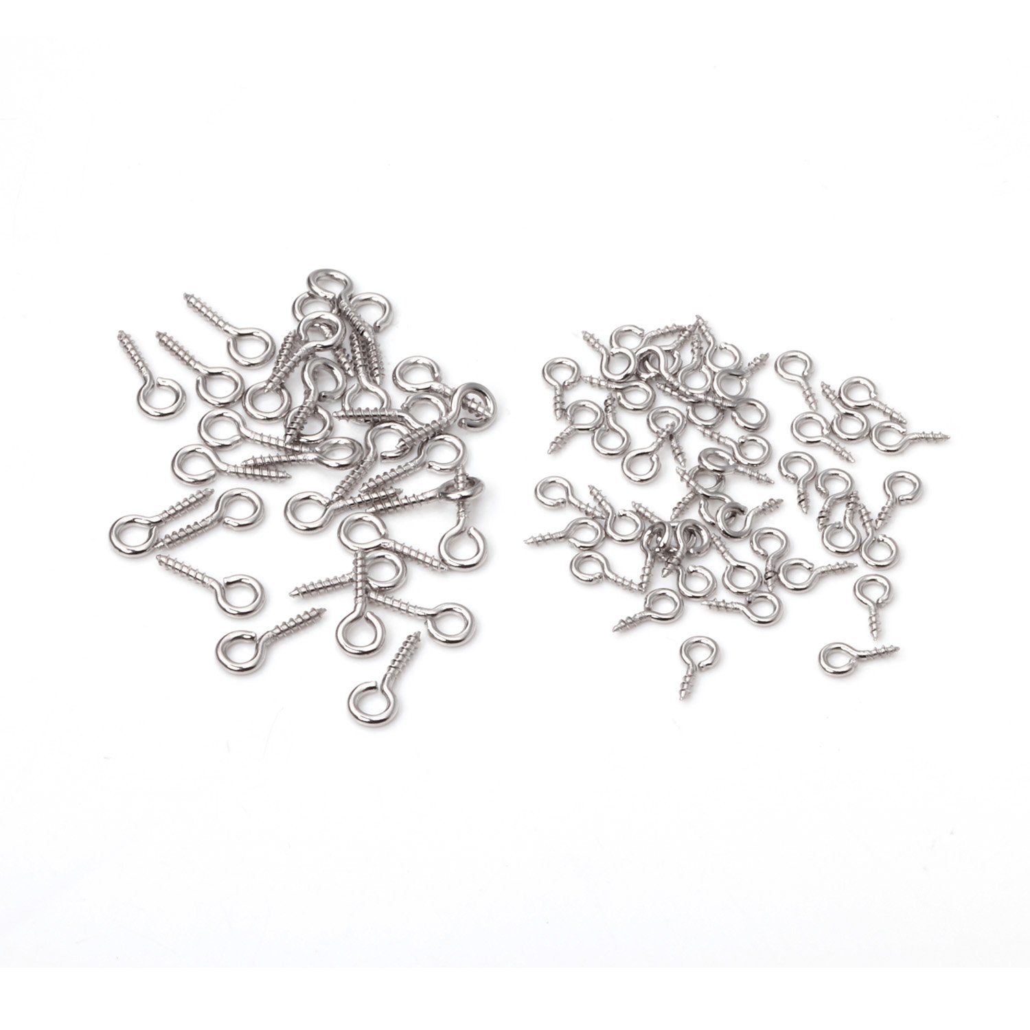 ASON 100pcs/Lot Stainless Steel Small Screw Eye Pin Mini Eyelets Threaded Hook for DIY Jewelry Making Beads Pendant Supplies asonjewelry