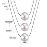 Fake Pearl Pendant Choker Chains Necklace Set Multi-layer Gold Necklaces For Women Jewelry collares colar collier