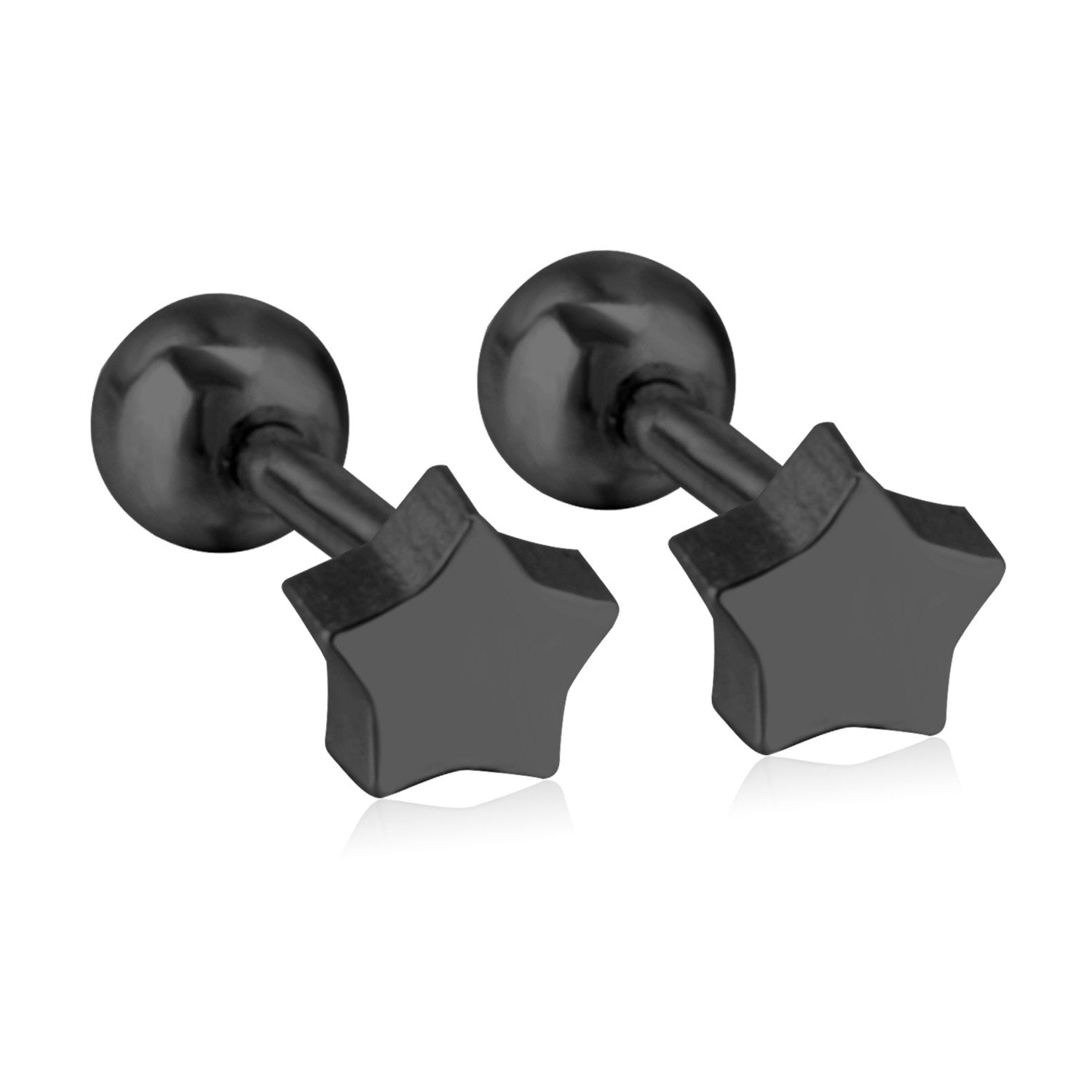 ASON Chic Style Rose Gold/Star Screw Stud Earring Stainless Steel Anti-allergy Earring Women/Kid Accessories Party Bijoux asonjewelry