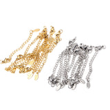 ASON 10pcs/lots Chain Connector With Lobster Clasp and Tag Extender Stainless Steel For Bracelet Necklace DIY Jewelry Accessory