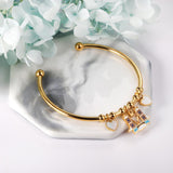 Love Country Bangles With Cute Pattern Charms Statement Customize Bangles For Girls Women Designer Jewelry Bracelet