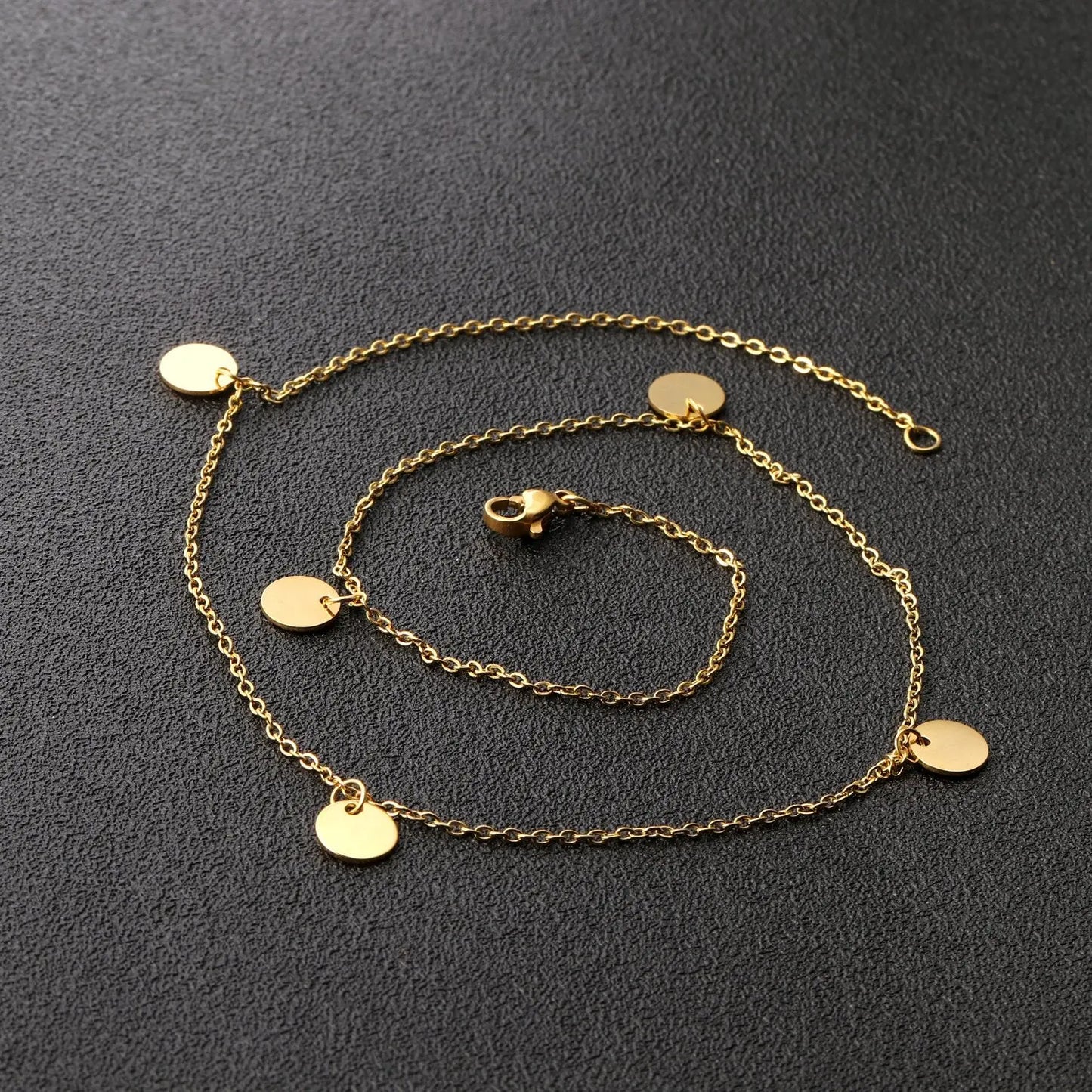 Collier Choker 8mm Pendant Babygirl Gold Chain Necklace For Women Men Jewelry Stainless Steel Necklaces Set asonjewelry