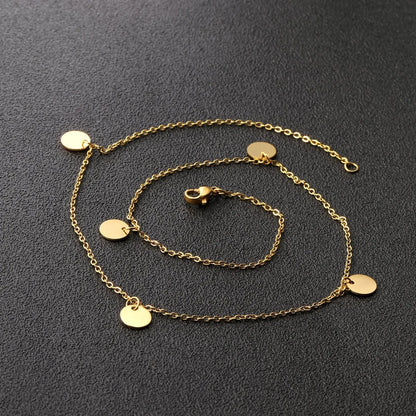 Collier Choker 8mm Pendant Babygirl Gold Chain Necklace For Women Men Jewelry Stainless Steel Necklaces Set asonjewelry