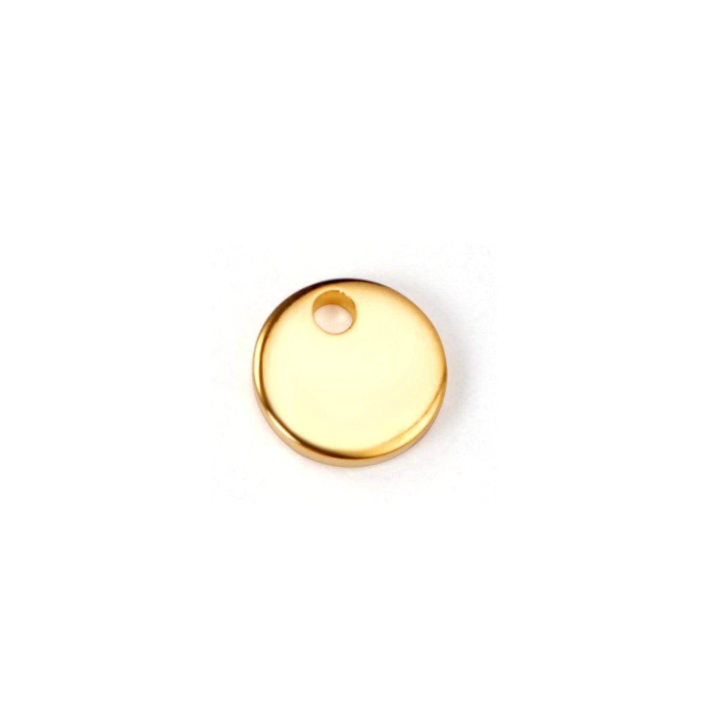 ASON 100pcs Single Hole Disc Pendant Round Stainless Steel  Charm For Necklace Bracelet DRY Handmade Jewelry Making Supplies asonjewelry