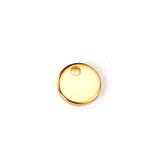 ASON 100pcs Single Hole Disc Pendant Round Stainless Steel  Charm For Necklace Bracelet DRY Handmade Jewelry Making Supplies