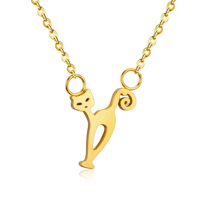 Animal Pattern Pendant Gold Color Necklace For Men Women Jewelry Stainless Steel Chain Necklaces Collares Collier asonjewelry