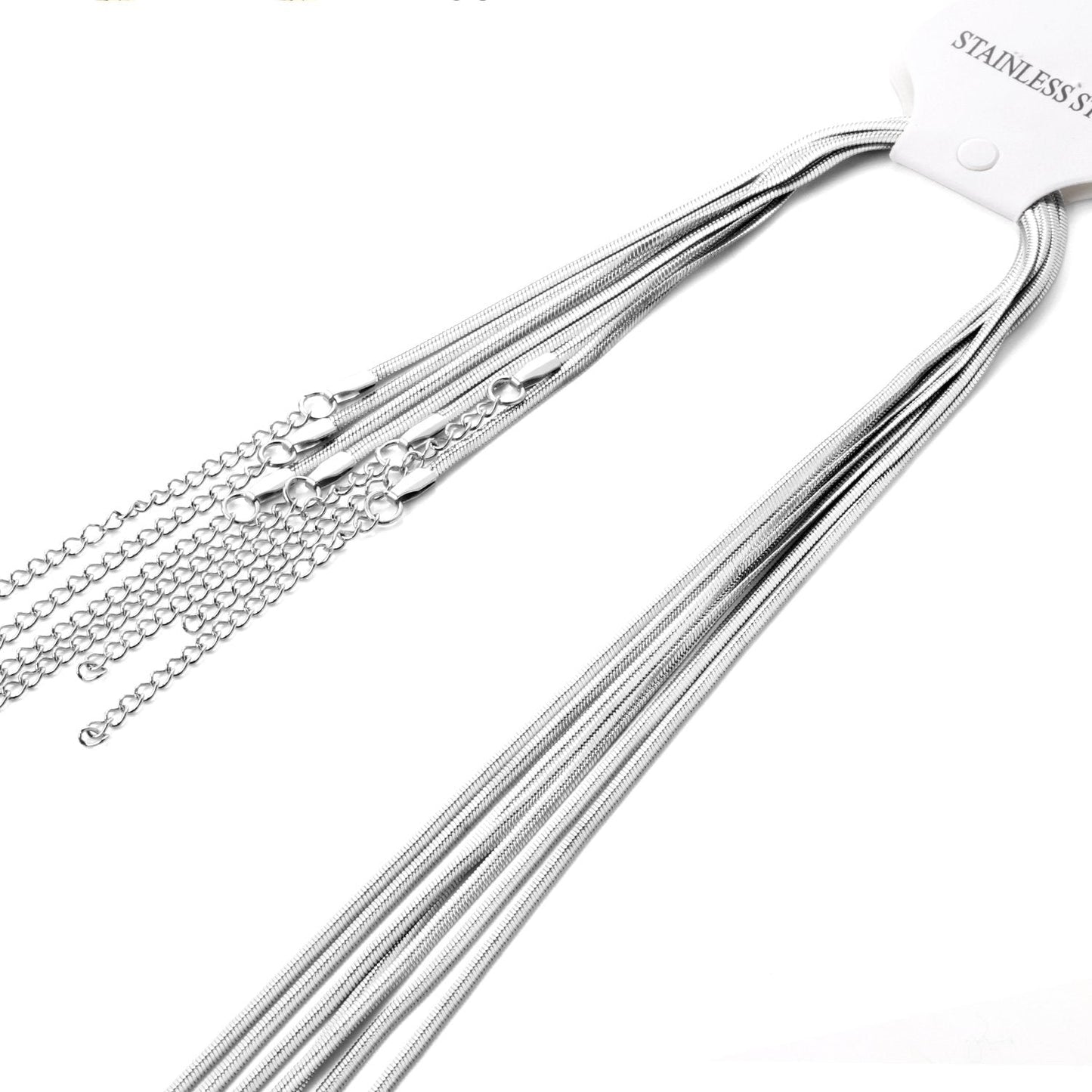 ASON Long Necklace 2022 Collier Female Stainless Steel 2mm Gold Silver Color Trendy Style Snake Extender Chains Necklace Gift asonjewelry